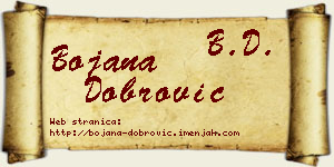 Bojana Dobrović vizit kartica